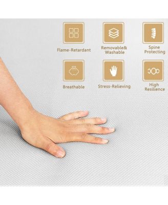 4 Inch Folding Sofa Bed Foam Mattress with Handles-Twin XL