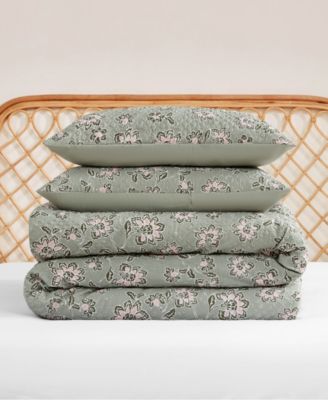 Botanical Embossed 3-Pc. Comforter Set, Full/Queen