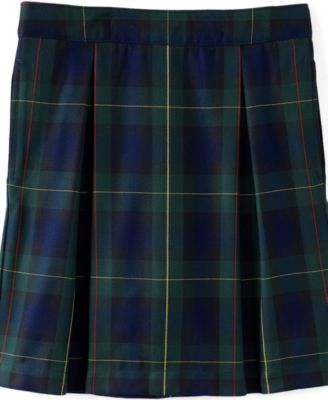 Big Girls School Uniform Plaid Skort Top of Knee