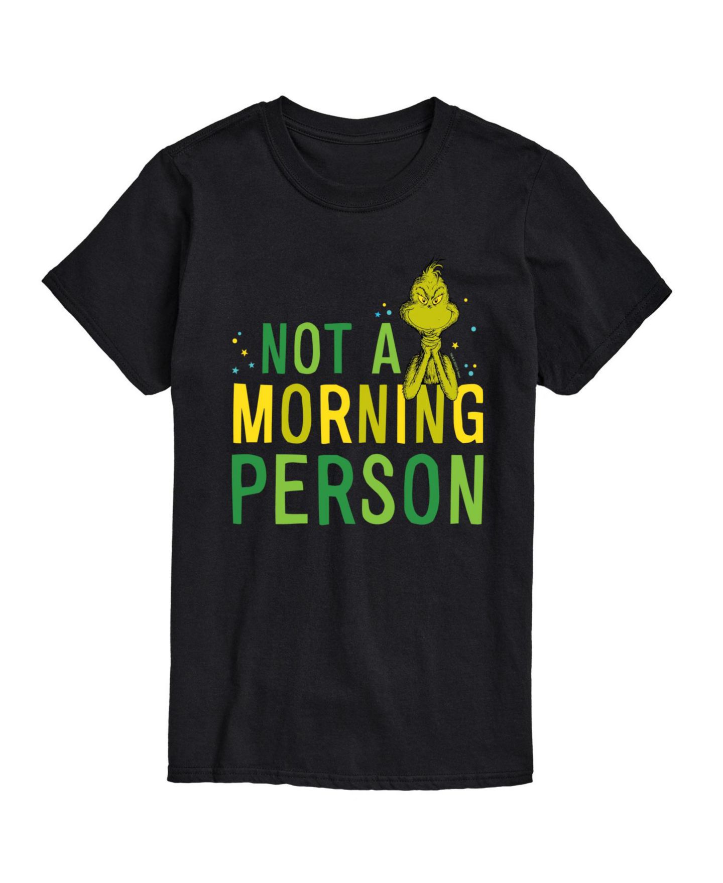 Мужская футболка AIRWAVES The Grinch Not A Morning Person Short Sleeve, цвет: Чёрный — фото 1