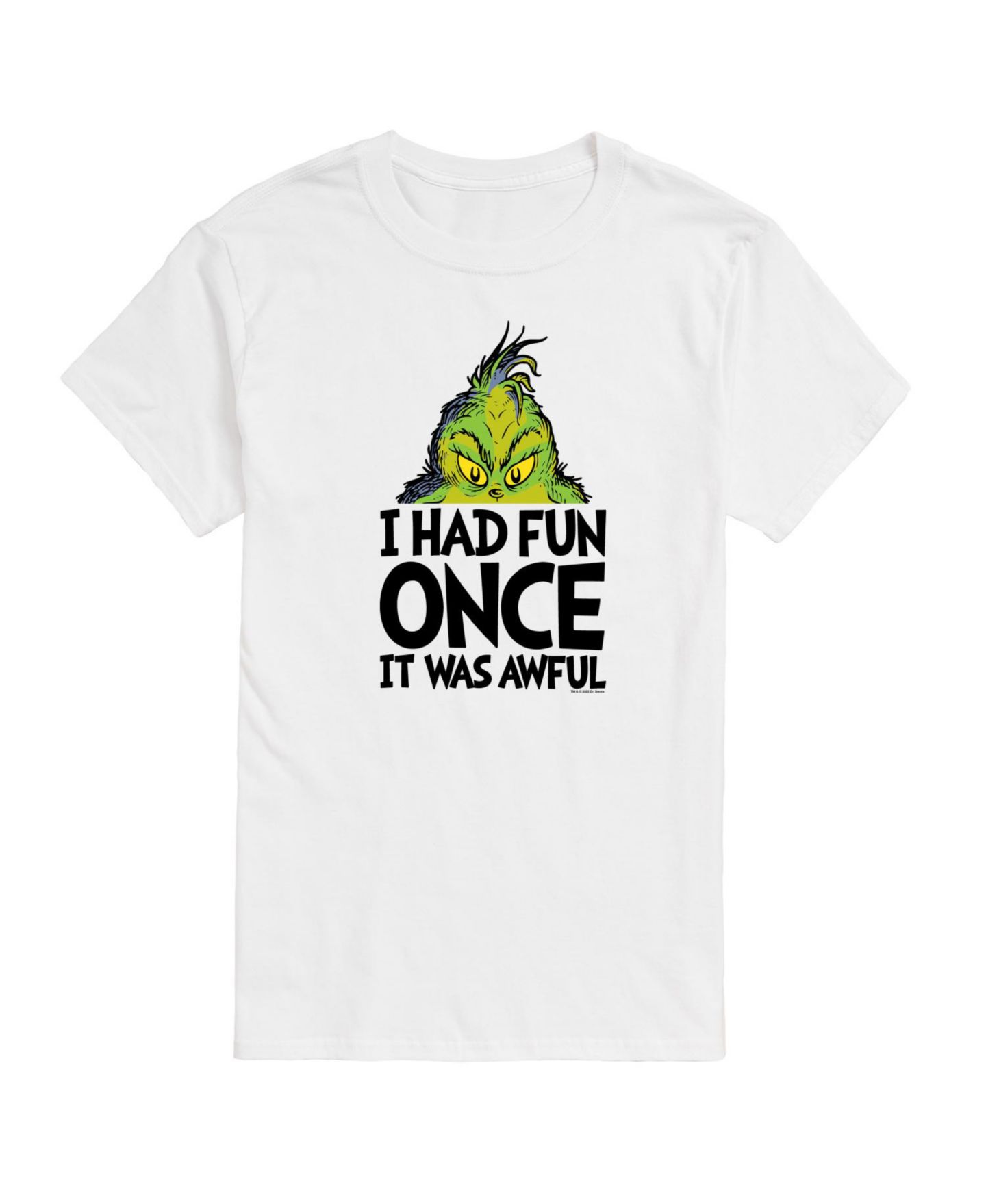 Мужская футболка AIRWAVES The Grinch Had Fun Once People Short Sleeve, цвет: Белый — фото 1