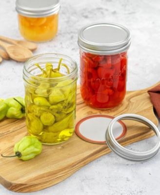 Wide Set of 6 Mason Jars with Airtight Lids