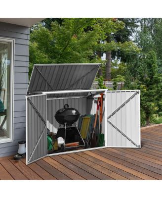 Horizontal Storage Shed 68 Cubic Feet for Garbage Cans