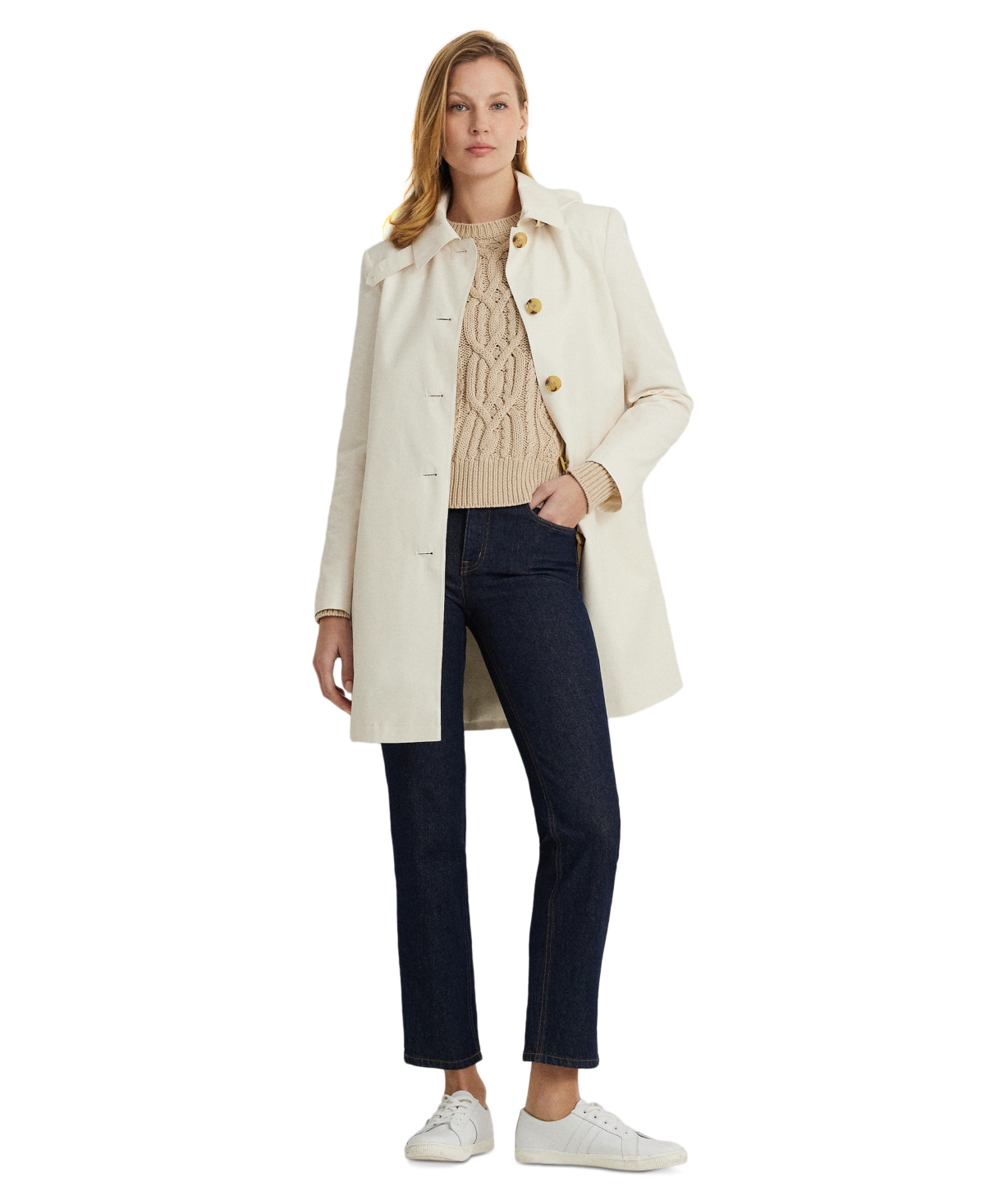 RALPH LAUREN WOMEN'S HOODED RAINCOAT 
