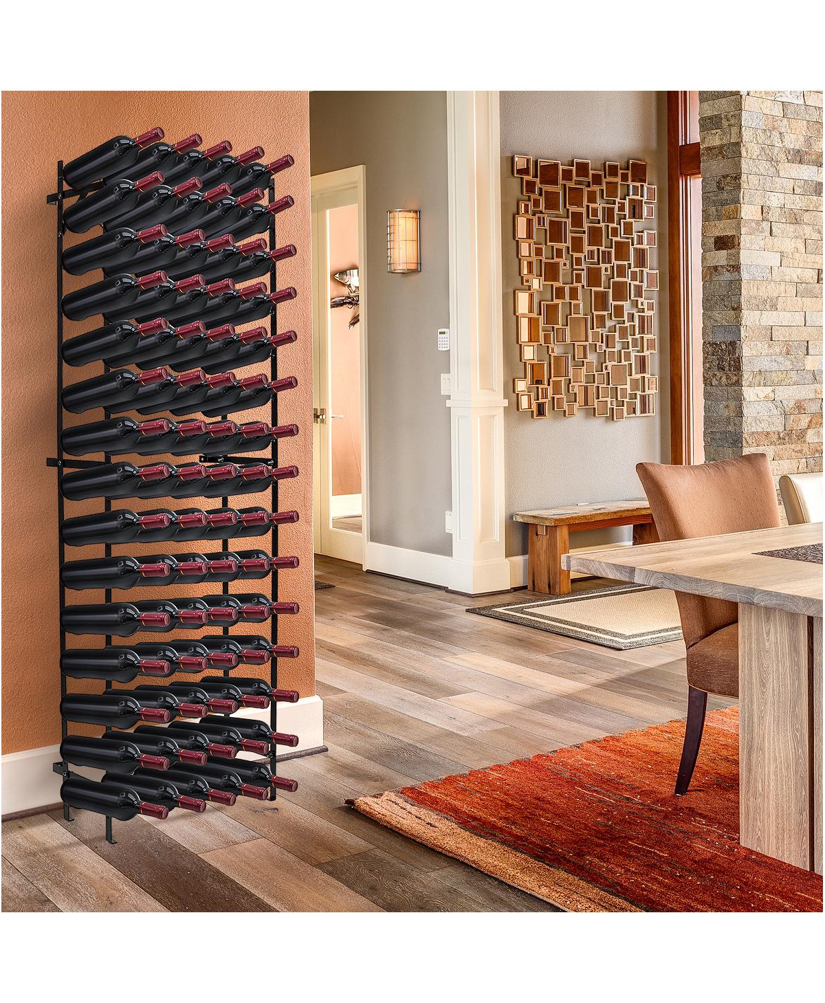 Sorbus 75-Bottle Freestanding Wine Rack Stand - Perfect Storage for Kitchen, Dining Room, Bar, or Wine Cellar