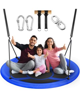 43" Saucer Tree Swing for Kids Adult, Waterproof Flying Saucer Swing with Adjustable Hanging Straps, Swing Seats for Backyard Outdoor Indoor Playground
