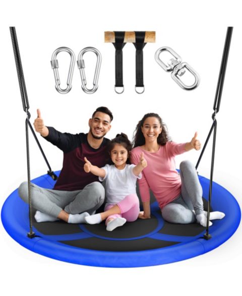 Детская игрушка Everyfun 43" Waterproof Adjustable Saucer Swing, Accommodates up to 3 Children or 2 Adults, Ages 3+, цвет: Синий