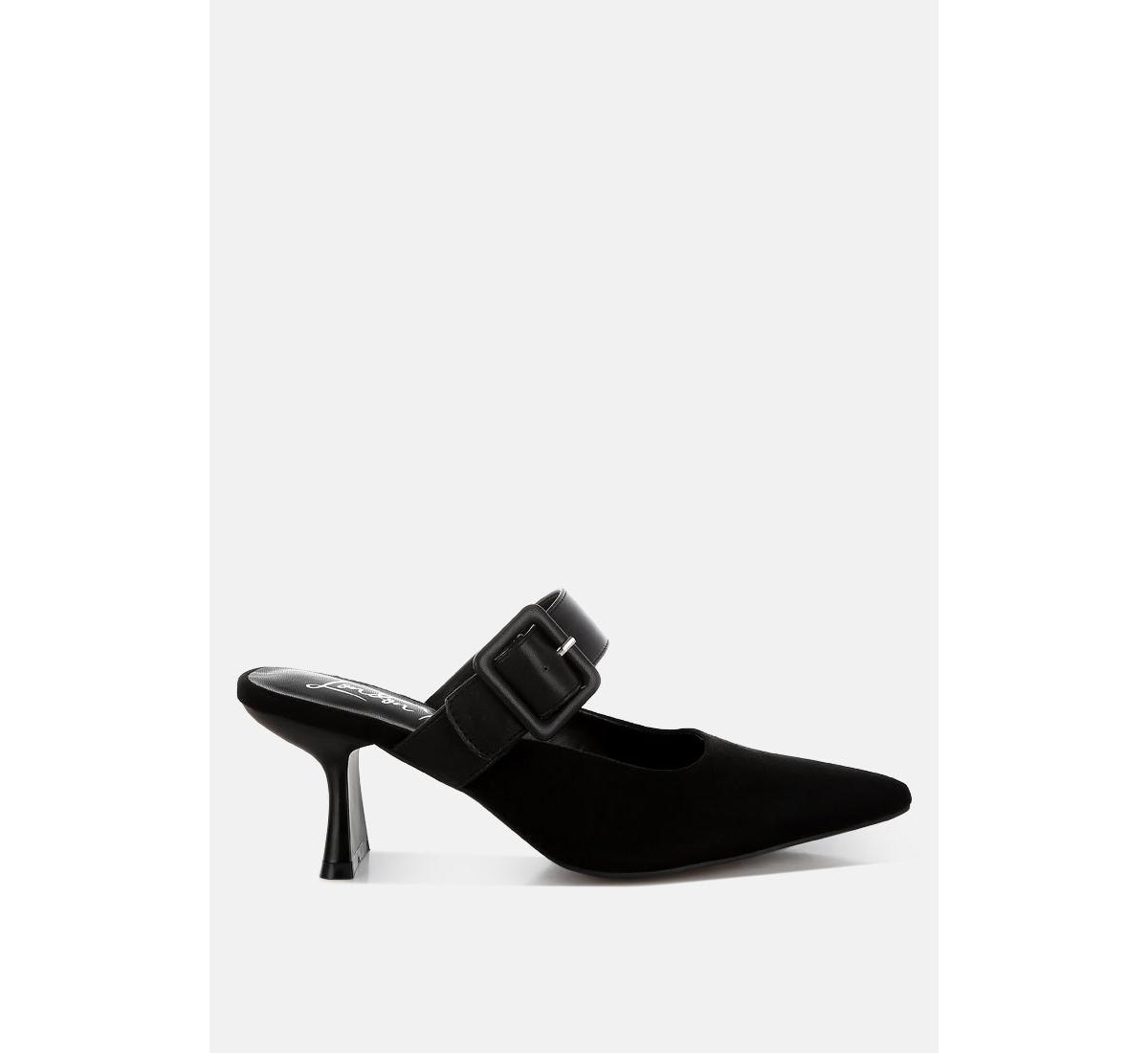 Onagra Microfiber Pointy Slip-On Mules - Red