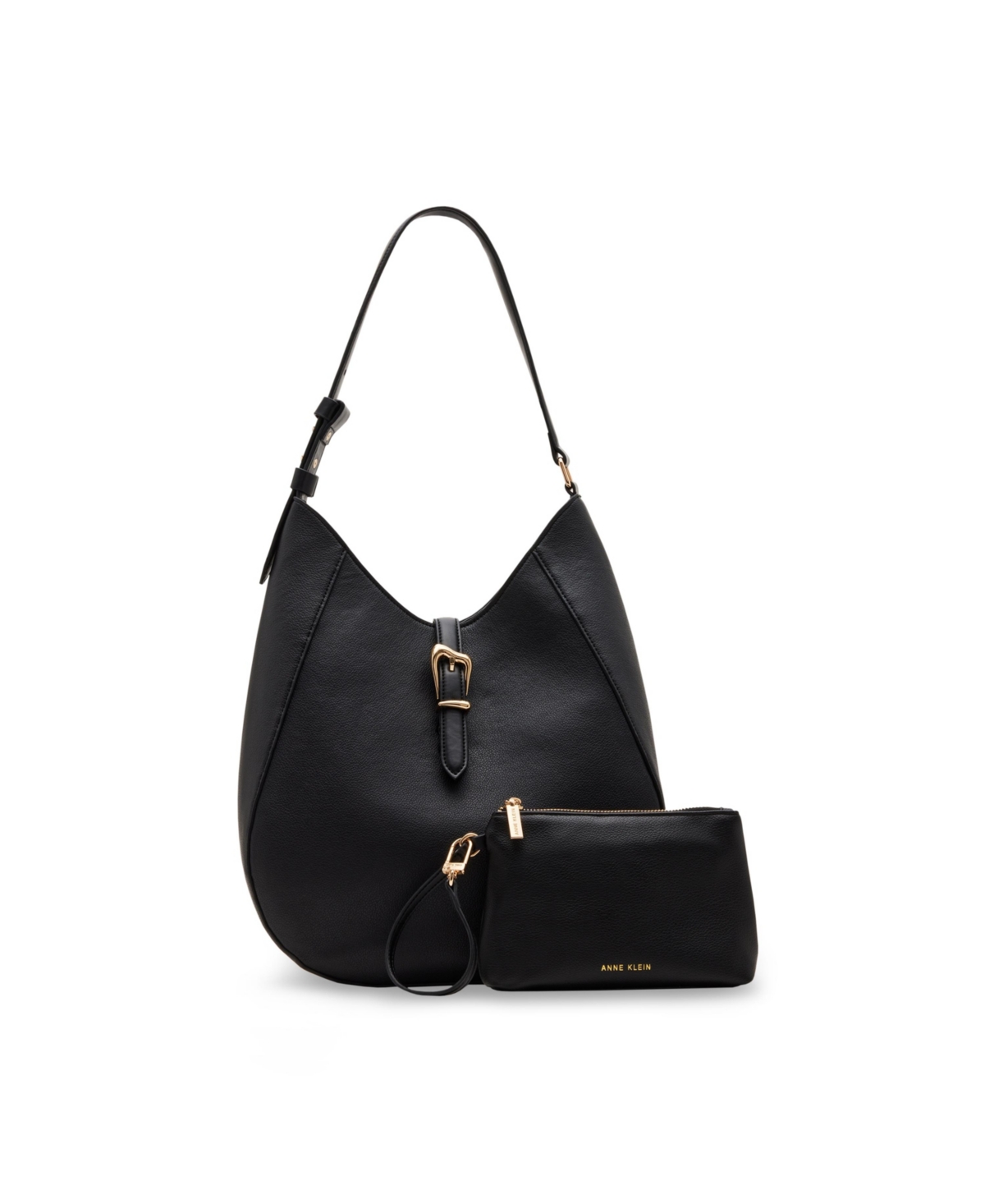 Large Hobo Bag with Pouch - Black