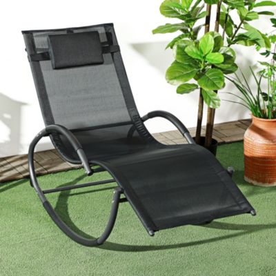 Outdoor Rocking Chair Chaise Lounge Chair for Sun ning