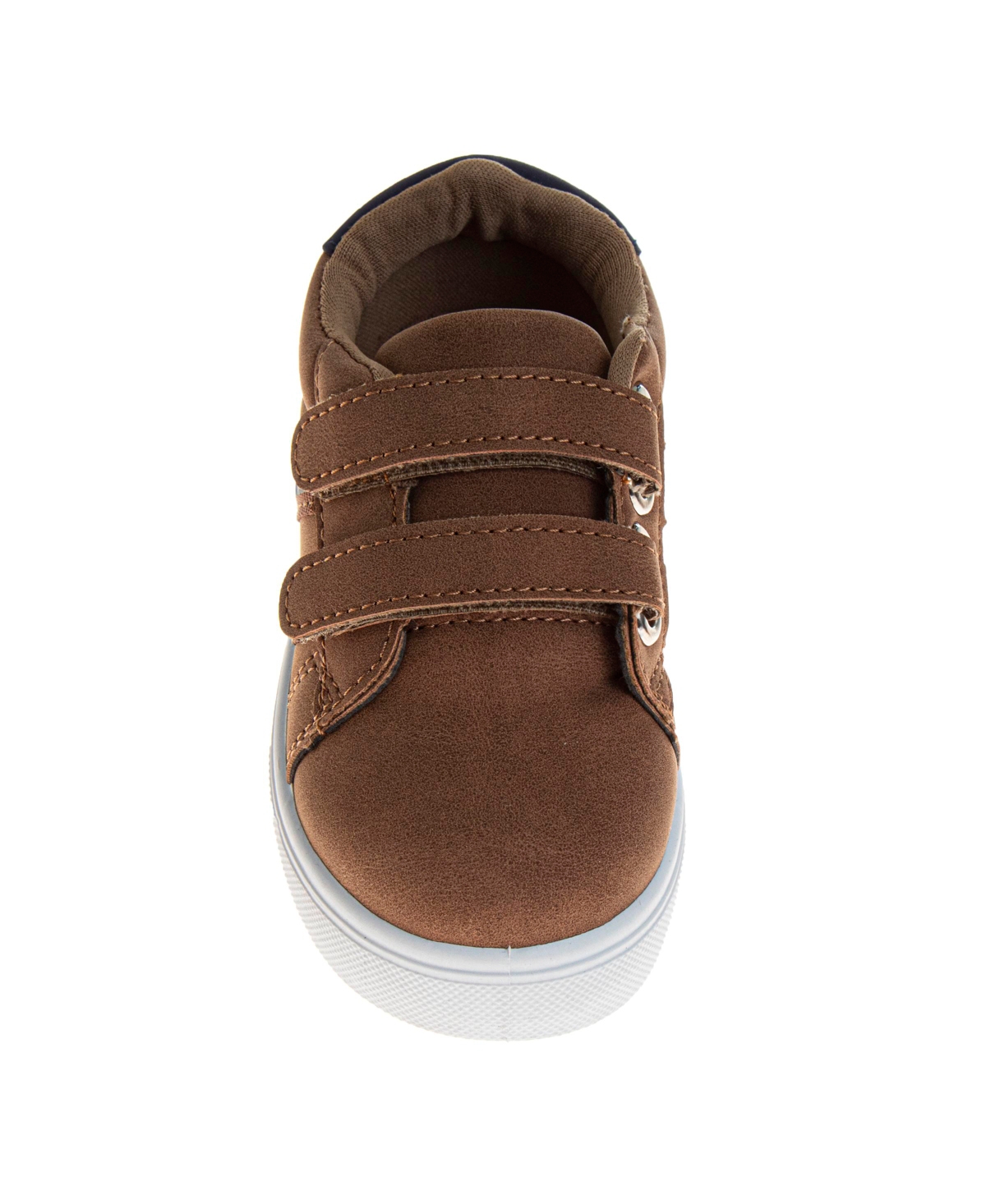 Shop French Toast Little And Big Boys Hook And Loop Casual Sneakers In Light Brown
