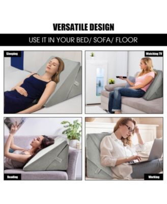 Adjustable Memory Foam Reading Sleep Back Support Pillow