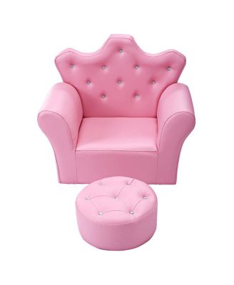 1 Pc solid wood Ottoman Kids Sofa Armrest Couch