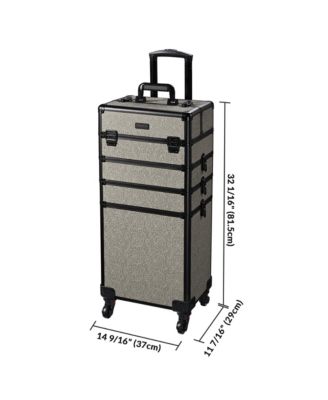 3-Piece Makeup Train Cases Cosmetic Organizer Kit