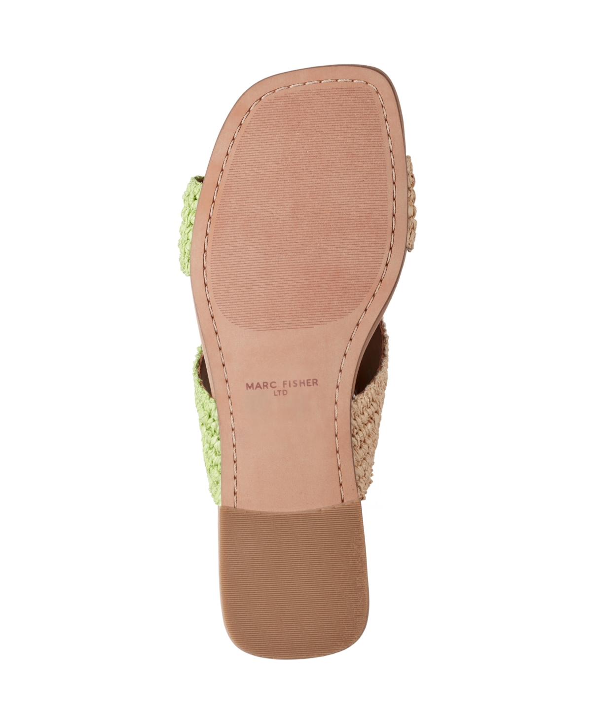 Marc Fisher Ltd Navie Slide Sandal In Light Green,natural