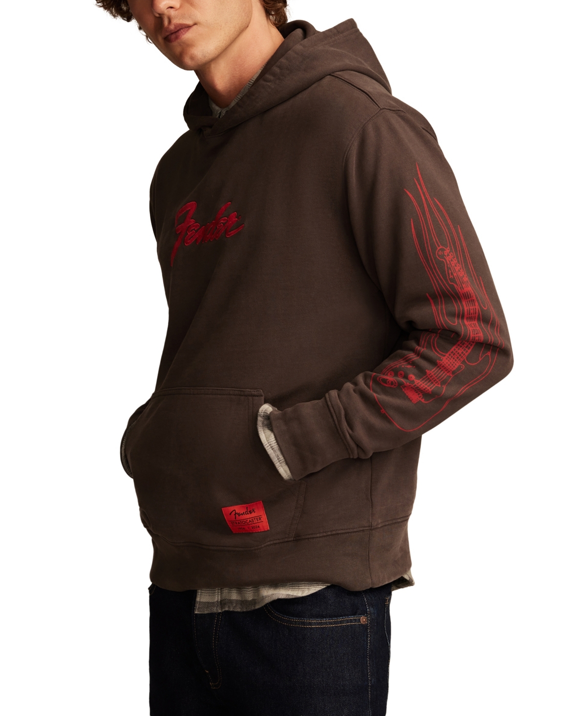 Lucky Brand Men's Fender Strat Flames Sweatshirt