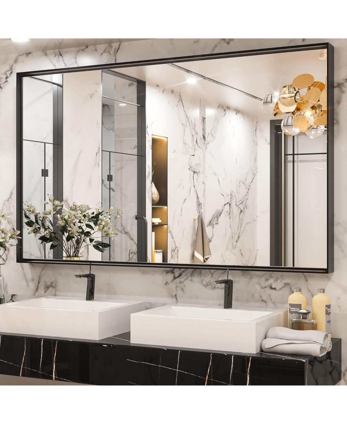 keonjinn Vanity Wall Mirror Bathroom Mirror Accent Mirror
