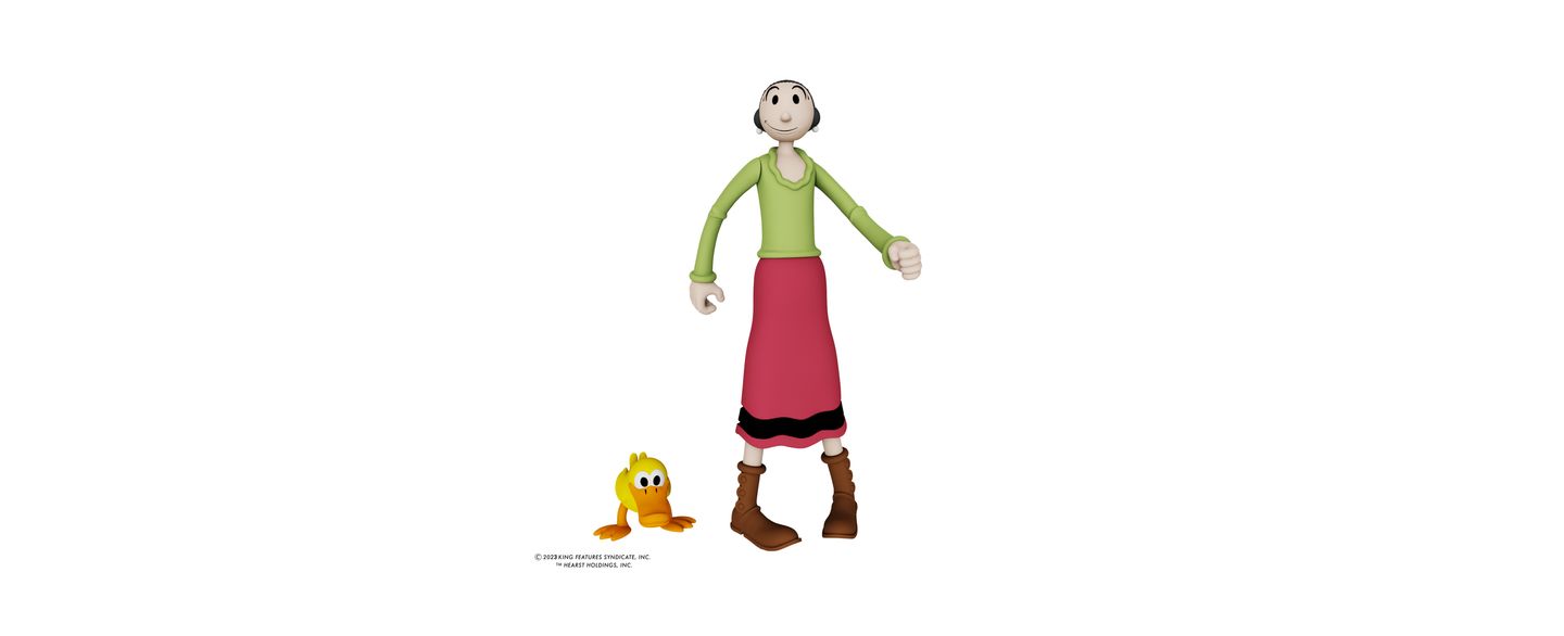 Детская фигурка Popeye Olive Oyl 5" Articulated Retro Action Figure, Ages 8+, цвет: Open Miscellaneous — фото 3
