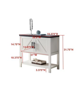 Teresa 2-Door Modern Console Table, Buffet Storage Cabinet