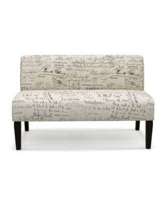 Living Room Wooden Leg Armless Loveseat Sofa