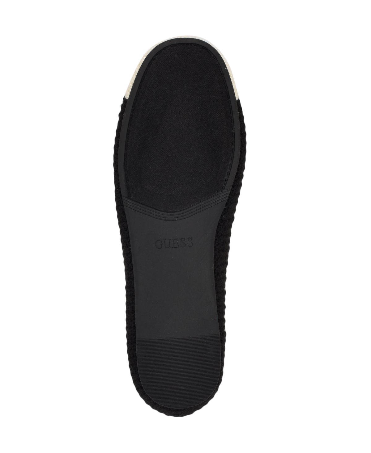 Guess Women's Maysa Knit Mary Jane Round Toe Ballet Flats -White