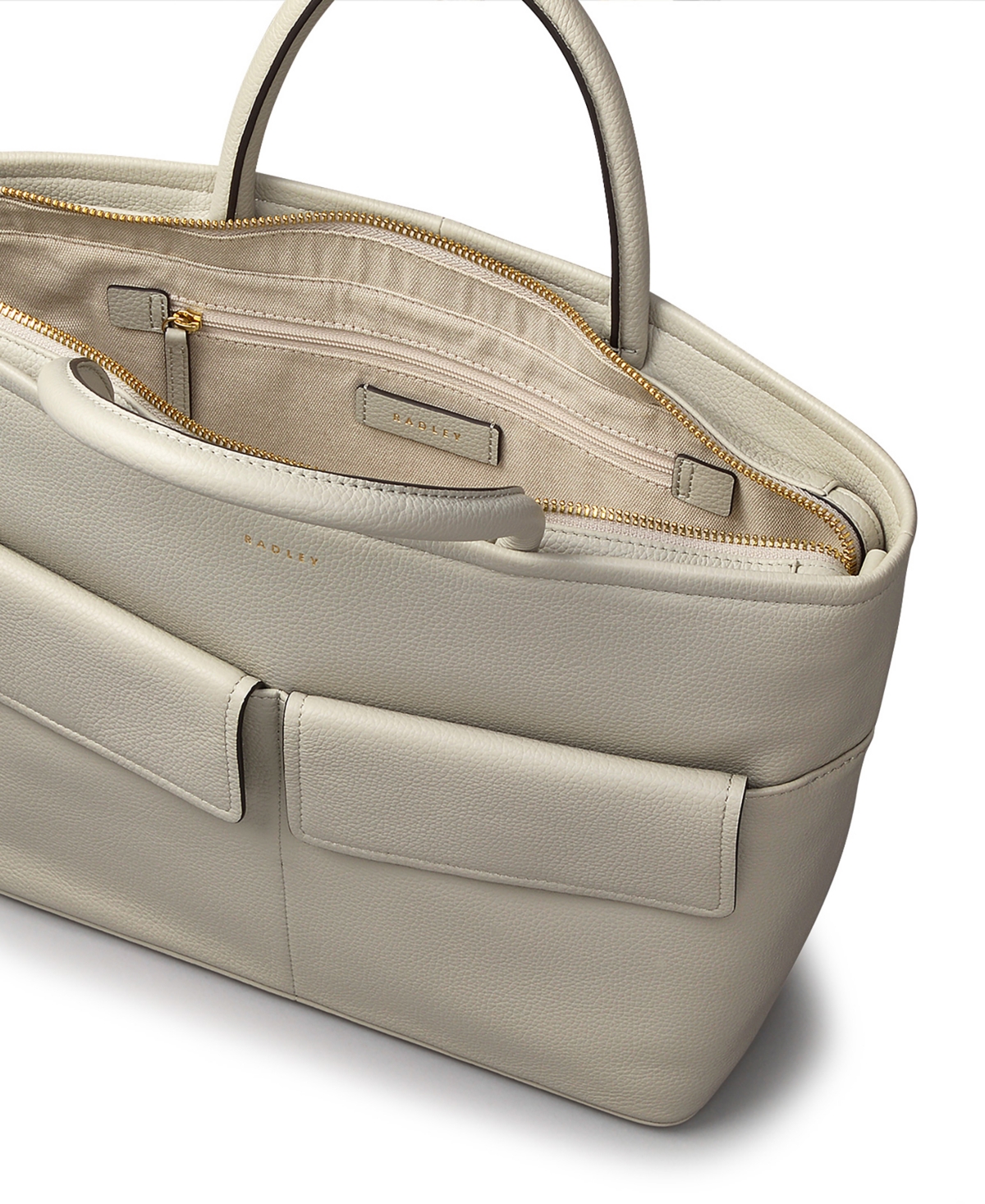 Radley London Brompton Crescent Medium Ziptop Grab Bag In Pumice