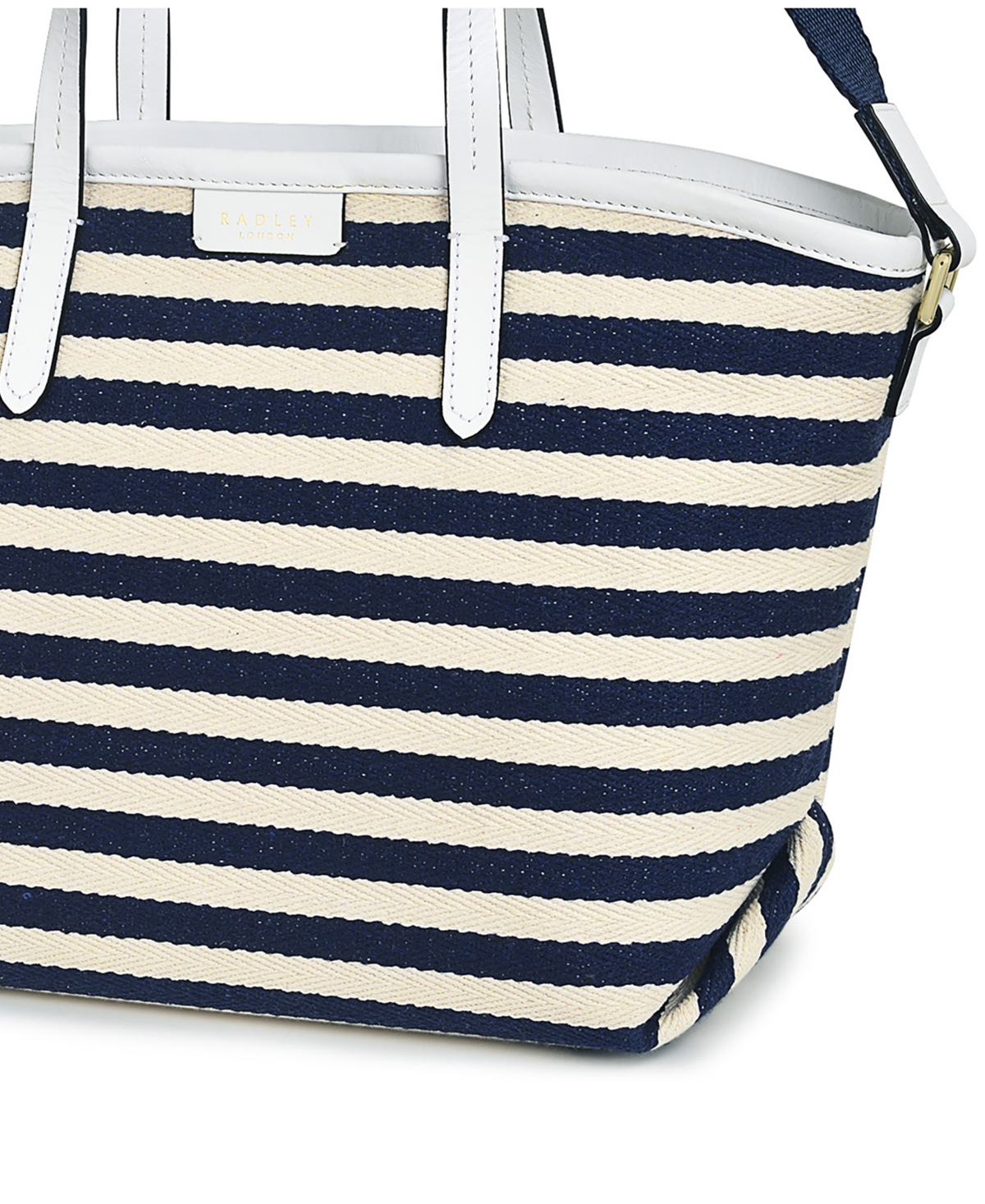 Radley London Cromer Way Stripe Medium Ziptop Grab Bag In Ink