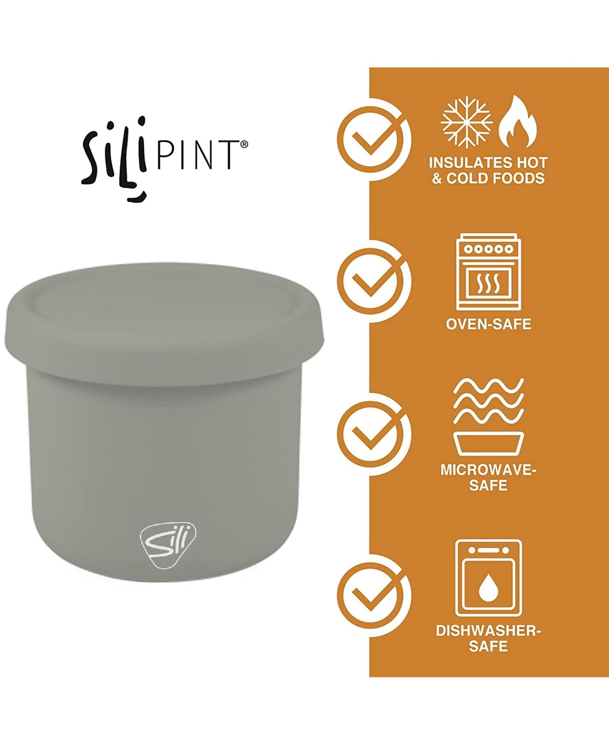 Silipint Lidded Bowls 10oz: 2 pk -- Moonstone