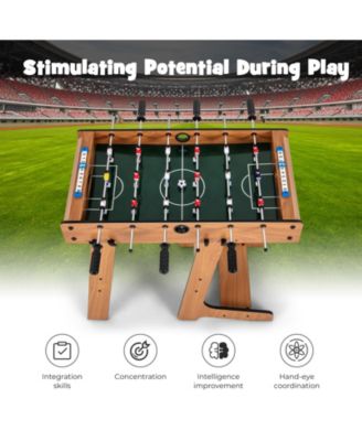 Space Saving Table Football with Durable Handle and 2 Footballs