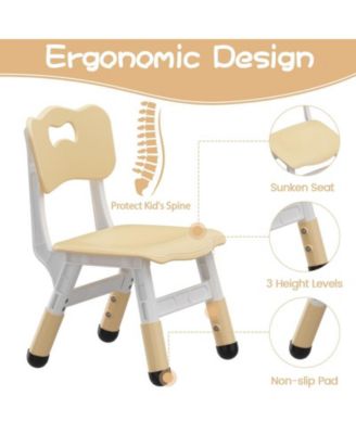 Kids Table and Chair Set, Height Adjustable Toddler Table and 4 Chairs Set for Ages 2-10, Graffiti Desktop, Non-Slip Legs, Arts & Crafts Table, Children Activity Table for Daycare Classroom Home
