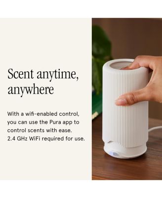 Plus - Smart Fragrance Diffuser for Large Spaces - Adjustable Smart Home Diffuser with Automatic Fragrance Vial Detection - Wi-Fi Smart Diffuser for Luxury Home Scenting - White
