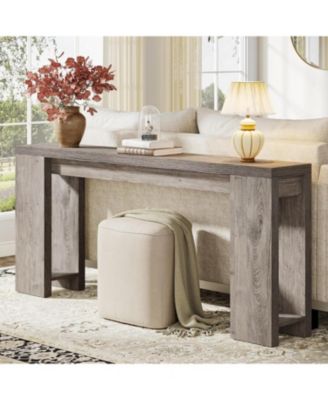 70.9-Inch Extra Long Console Table, Farmhouse Wood Sofa Table Behind Couch for Living Room, Hallway, Entrance, Foyer