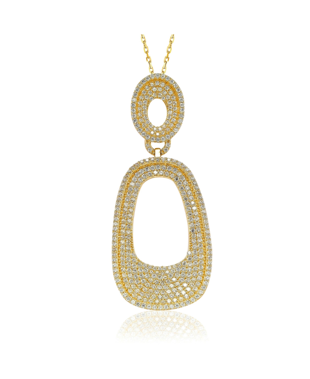 Suzy Levian Sterling Silver Cubic Zirconia Pendant - Yellow