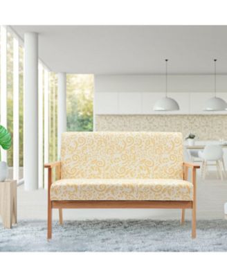 Modern Fabric Loveseat Sofa Couch Upholstered 2-Seat Armchair