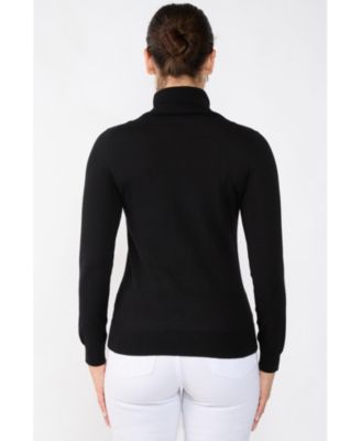Women's 100% Cashmere Turtleneck Sweater | Tissue Weight Cashmere Sweaters