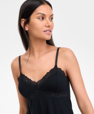 Women's Lace-Trim Knit Tank & Pajama Pants Set, Exclusively at Macy's