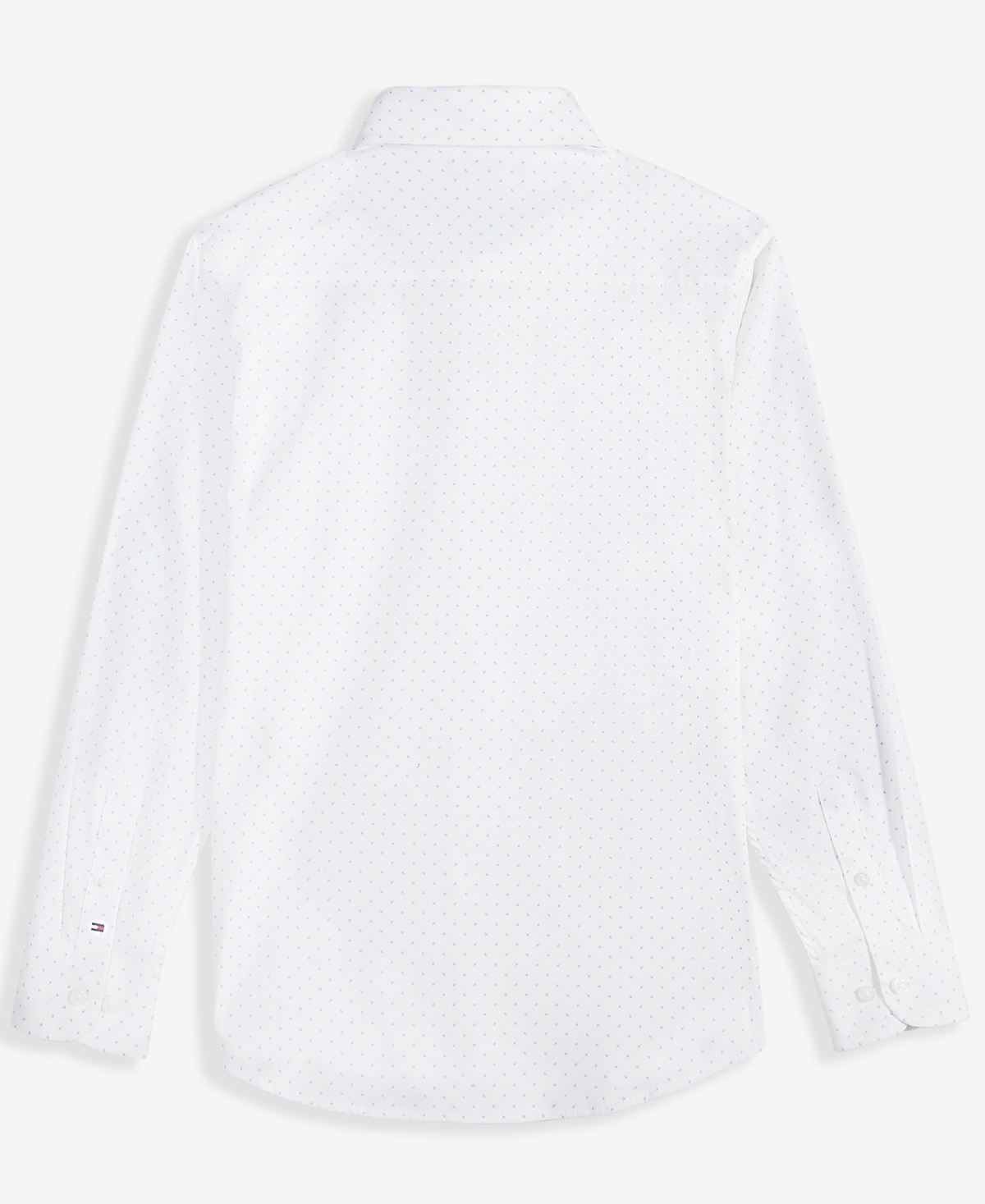 Shop Tommy Hilfiger Big Boys Long-sleeve Stretch Diamond Geo-print Shirt In White