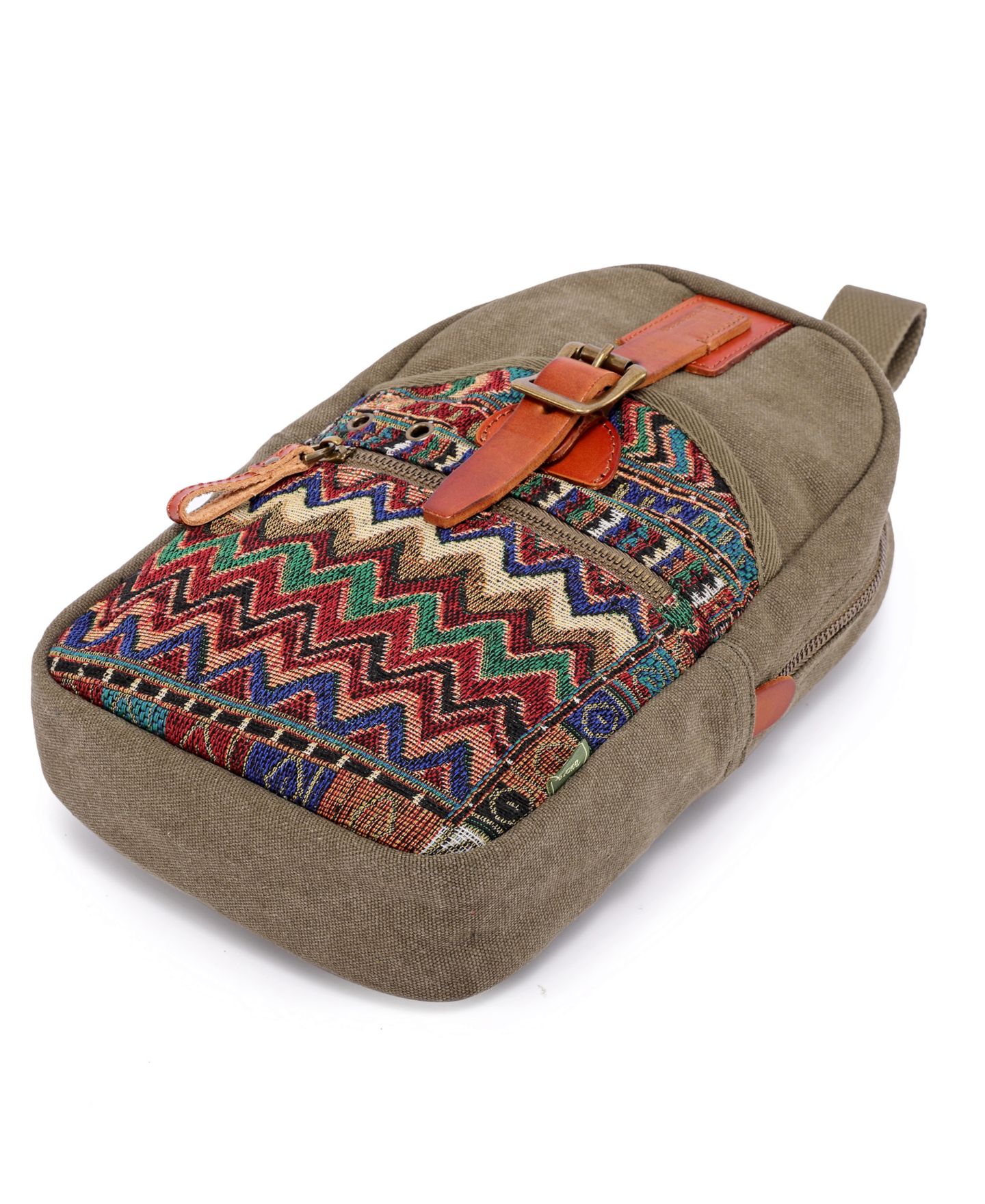 Женская сумка TSD BRAND Four Season Canvas Sling, цвет: Кофейный — фото 15