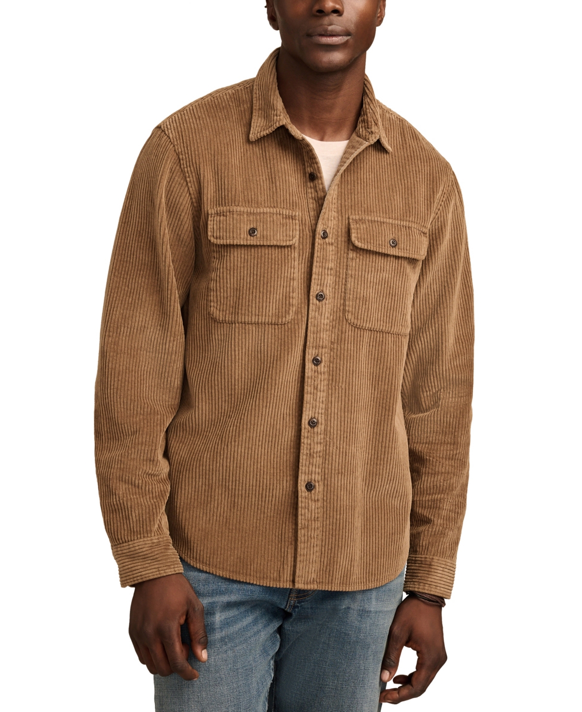 Lucky Brand Men's Big Cord Long Sleeve Utility Shirt