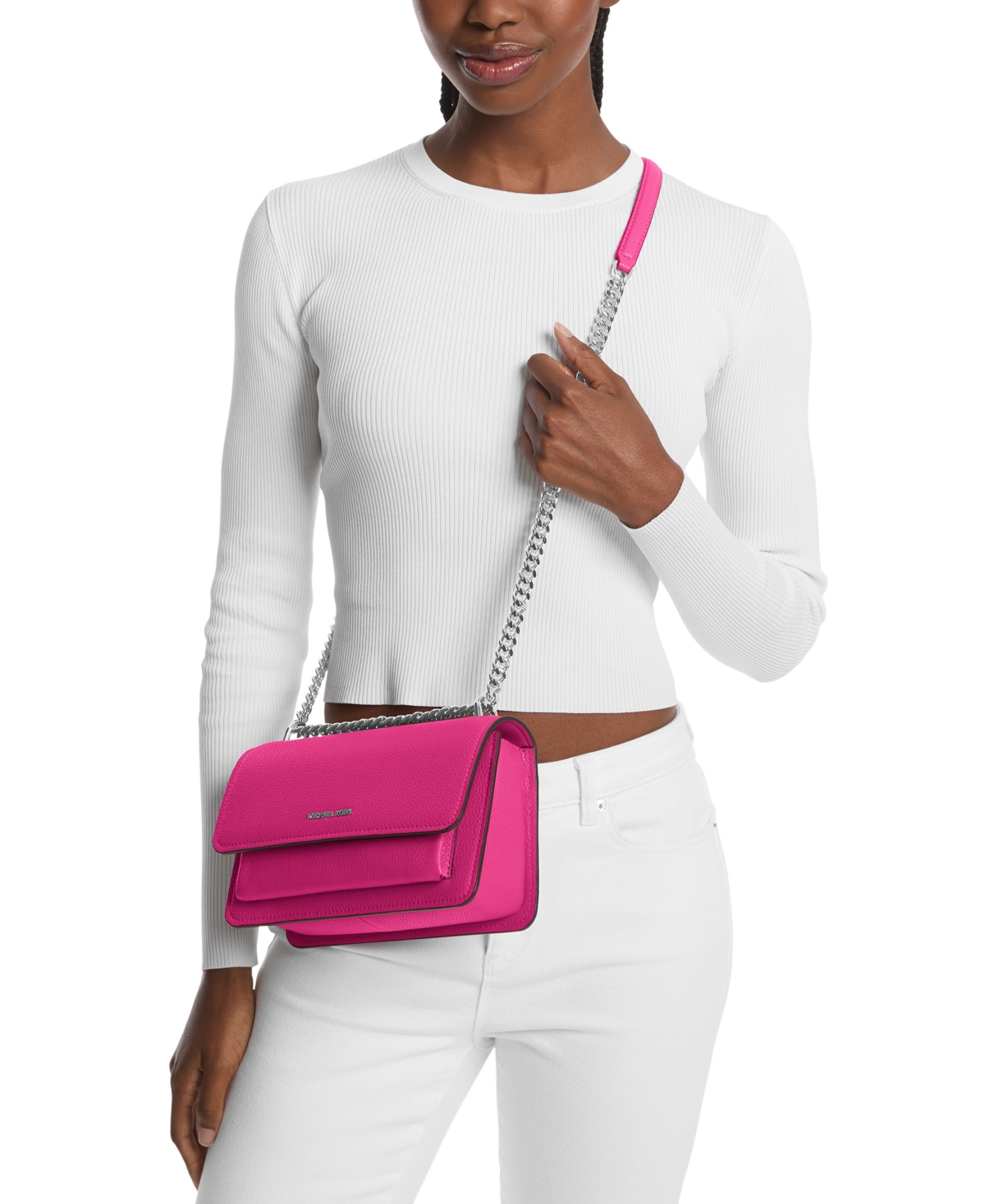 Michael Kors Michael  Claire Large Shoulder In Wild Berry