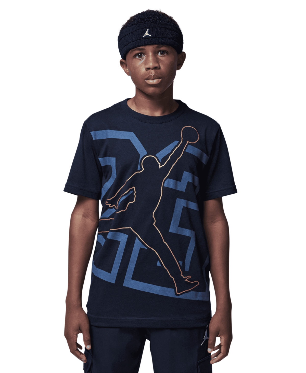 Jordan Big Boys Jumpman Shine Graphic Tee
