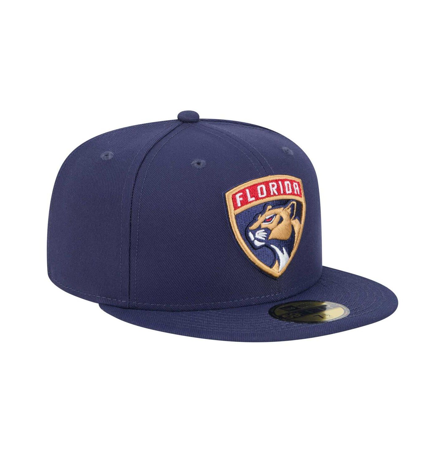 Мужская кепка New Era Navy Florida Panthers Core 59FIFTY Fitted Hat — фото 3
