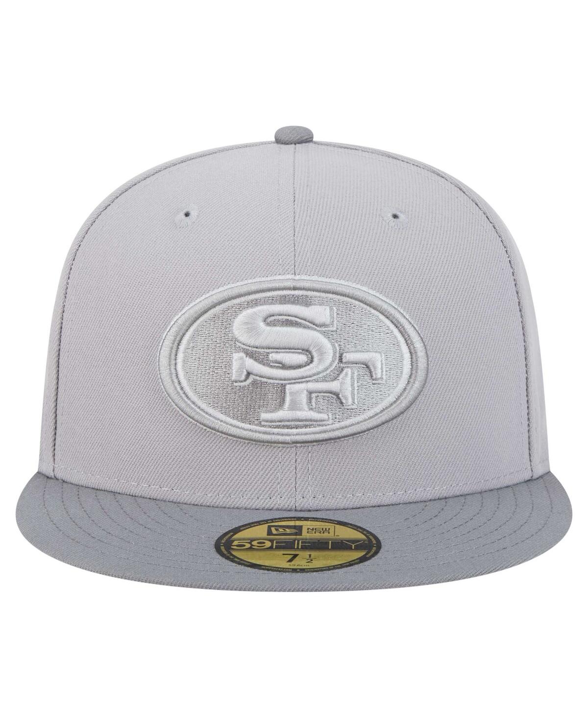 New Era Men'sGraphite San Francisco 49ers Iron Cloud 59FIFTY Fitted Hat - Gray, Graphite