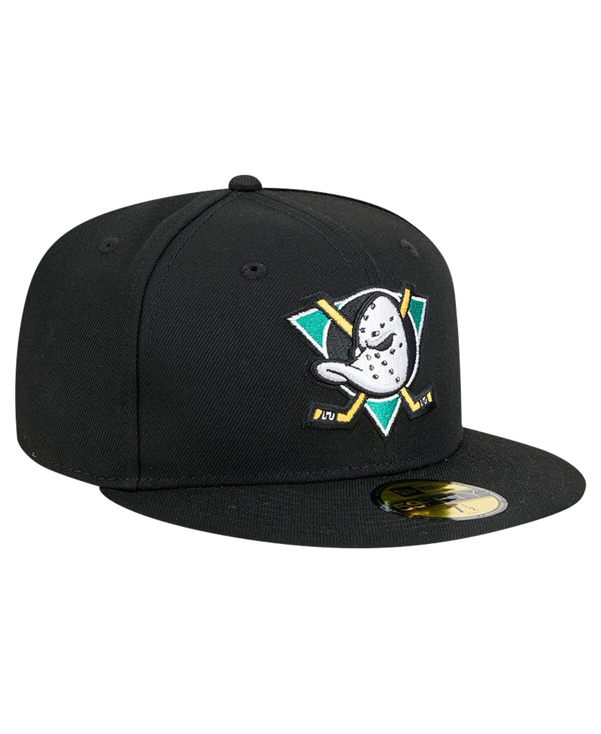 New Era Men's Black Anaheim Ducks Core 59fifty Fitted Hat In Black