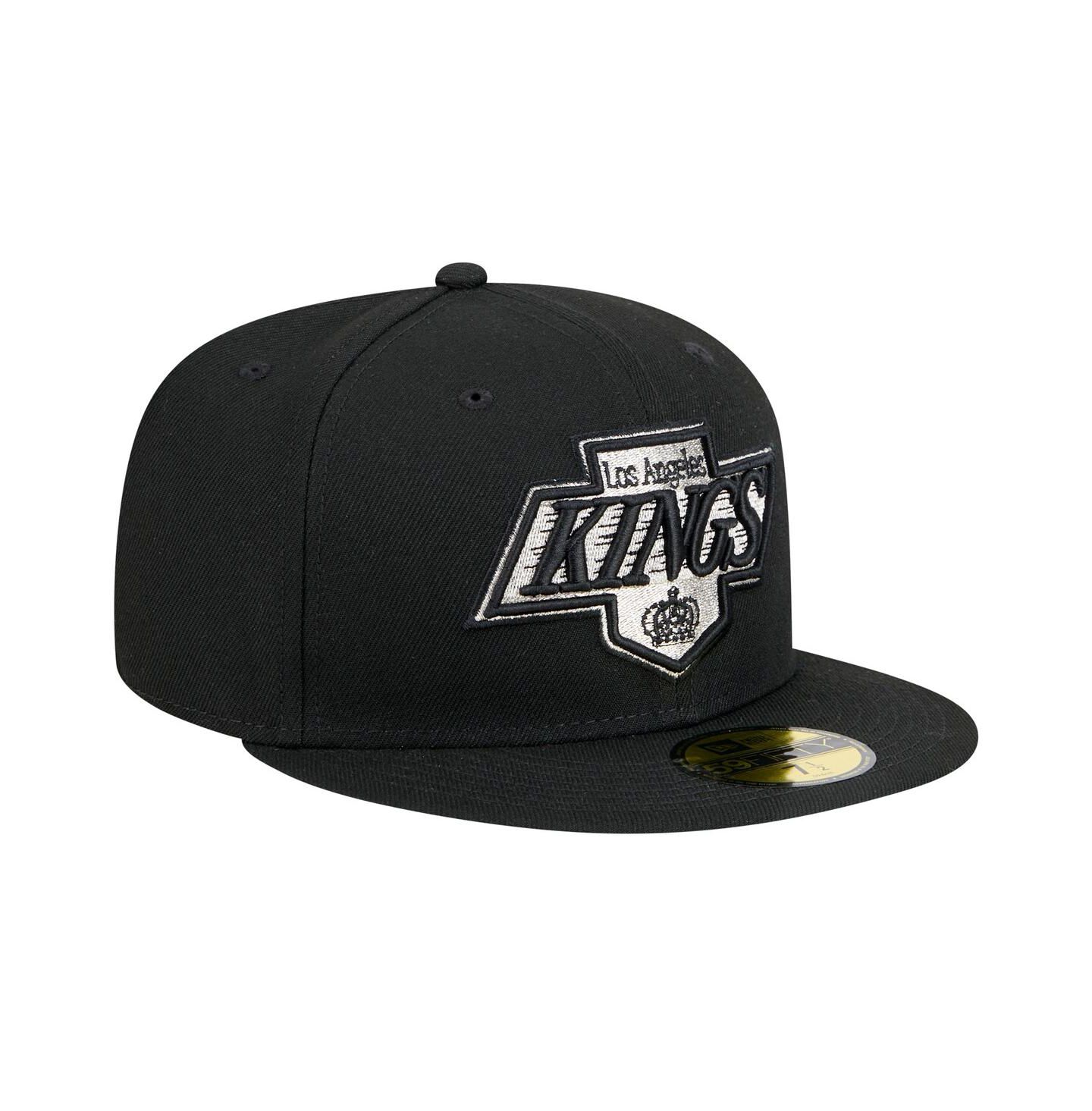 Мужская кепка New Era Black Los Angeles Kings Core 59FIFTY Fitted Hat — фото 3