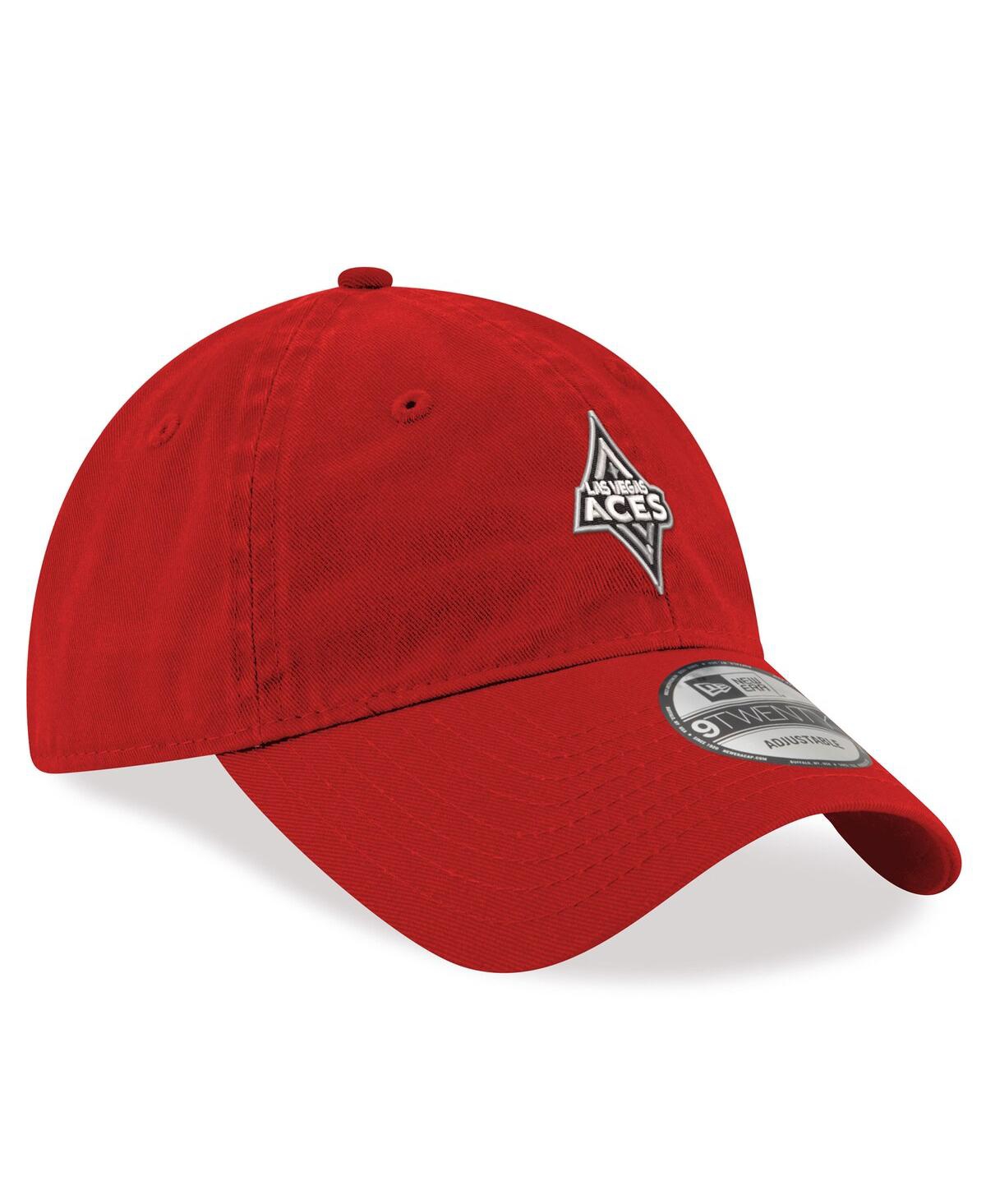 New Era Men's Red Las Vegas Aces Core Logo 9twenty Adjustable Hat In Red