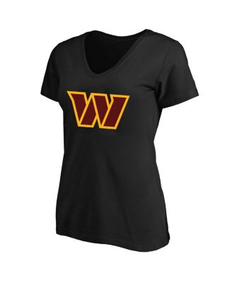 Women's Jayden Daniels Black Washington Commanders Plus Size Player Name Number V-Neck T-Shirt