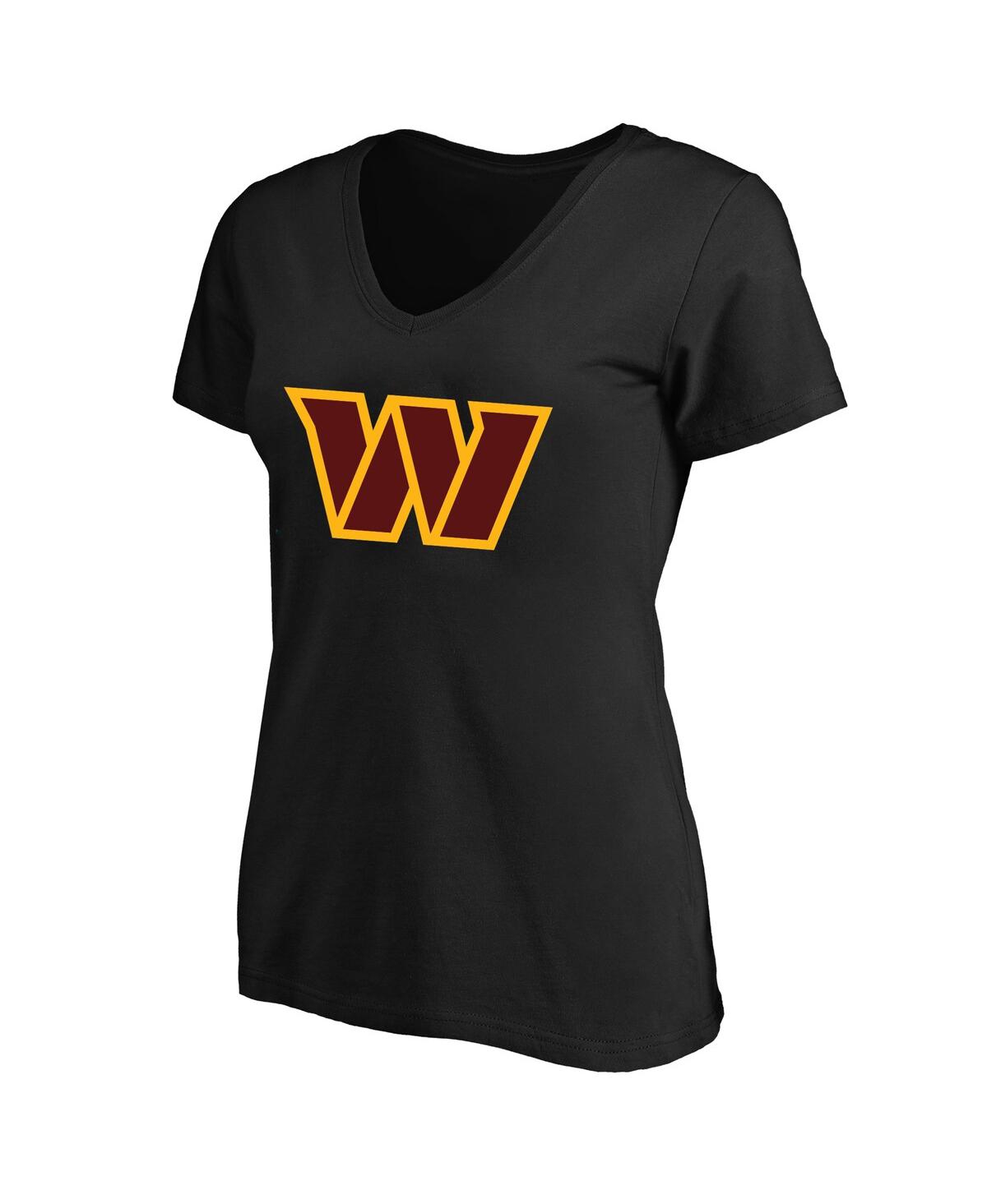 Fanatics Women's Jayden Daniels Black Washington Commanders Plus Size Player Name Number V-neck T-shirt In Black