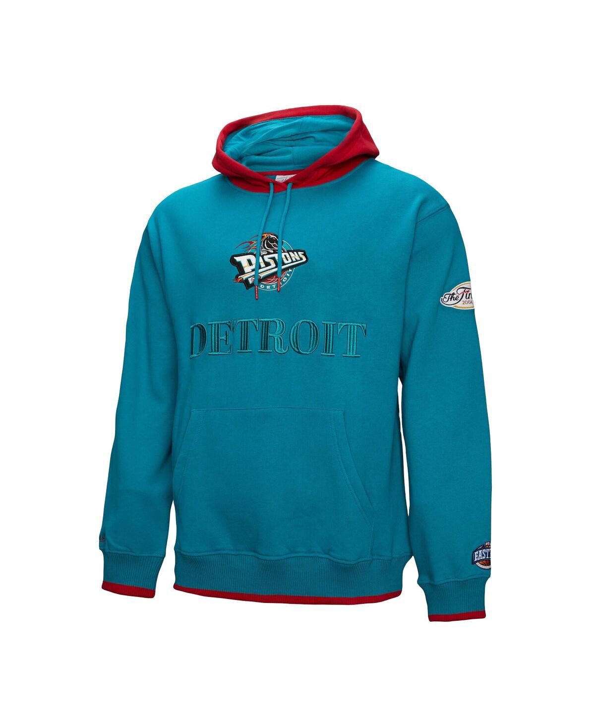 Mitchell & Ness Men's Teal Detroit Pistons Hardwood Classics Team Og 3.0 Pullover Hoodie In Teal