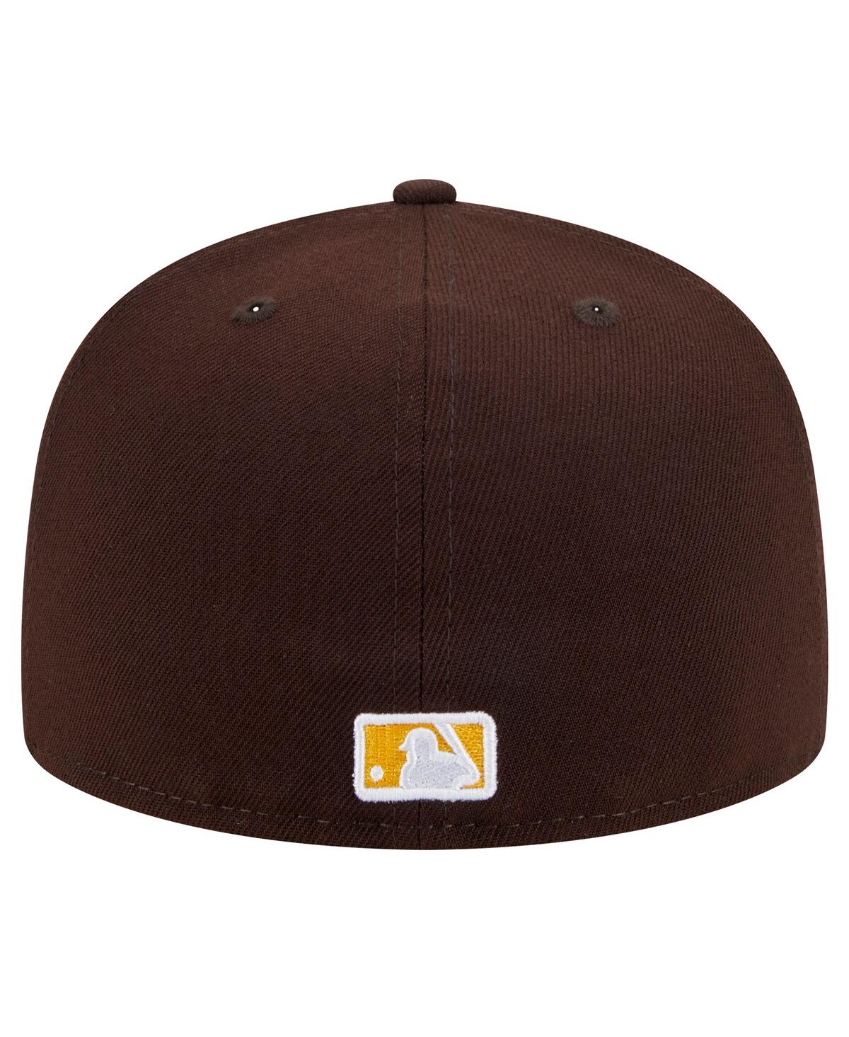 New Era Men'sSan Diego Padres Script Sided 59FIFTY Fitted Hat - Brown